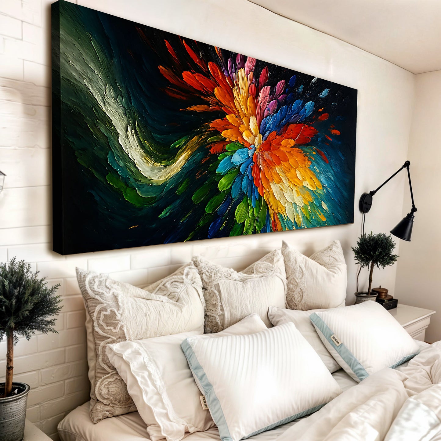 Cosmic Burst Abstract Canvas Wall Art