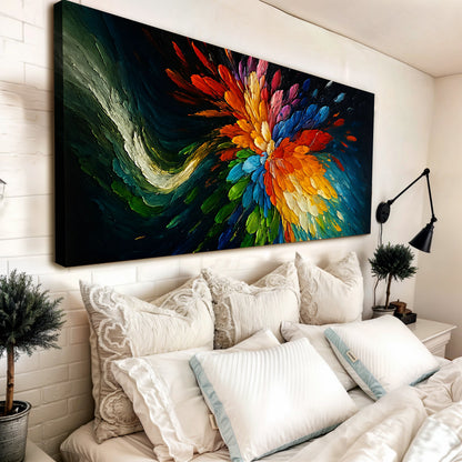 Cosmic Burst Abstract Canvas Wall Art