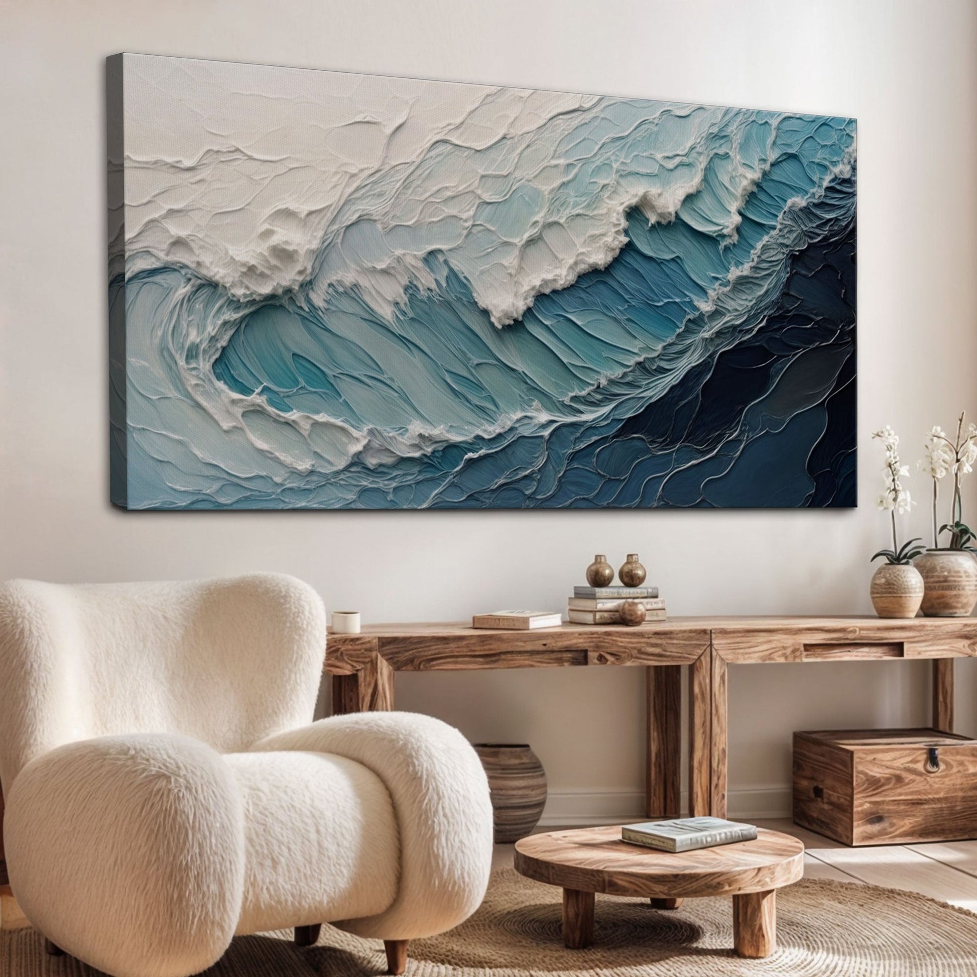 Ocean's Embrace seascape canvas wall art peaceful open water scene