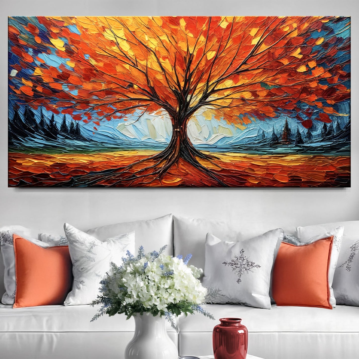 Autumn Fire canvas wall art warm fall colors