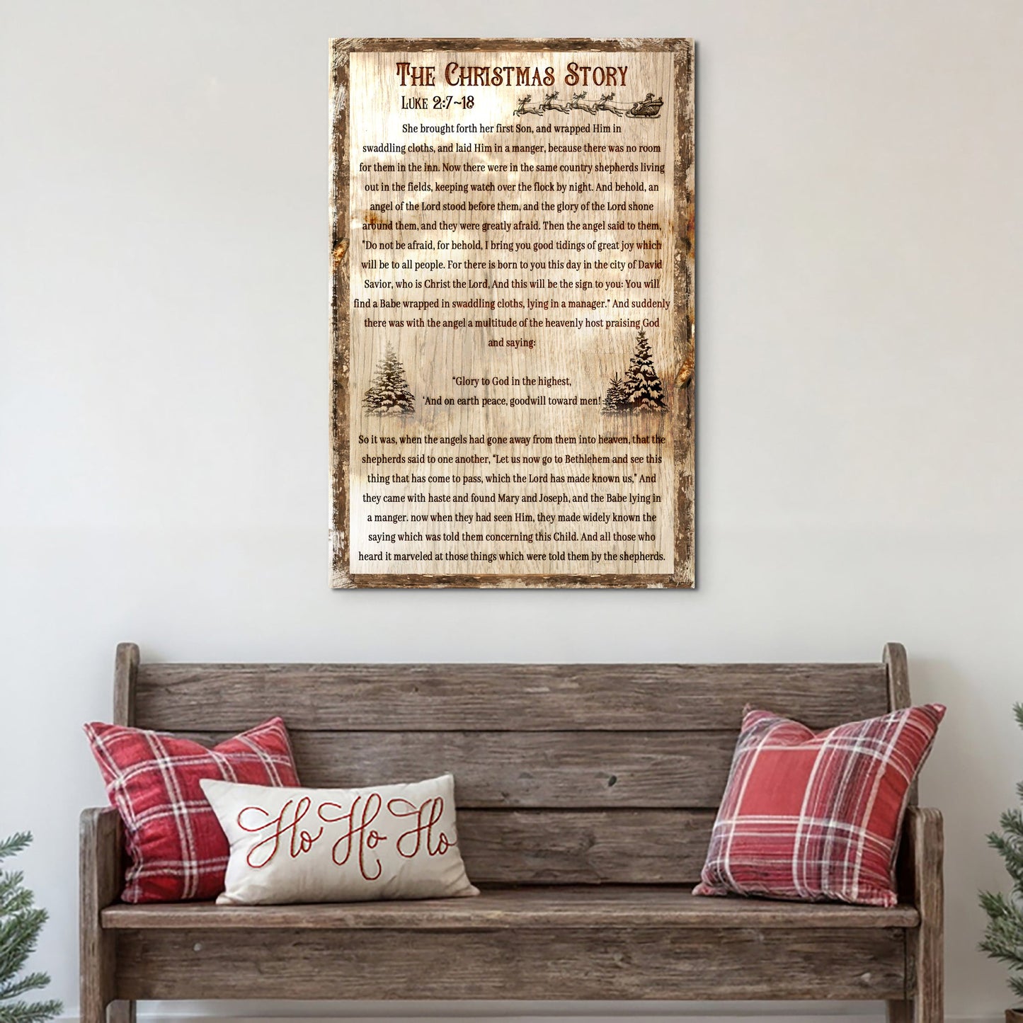 The Christmas Story Faith Canvas Wall Art Sign