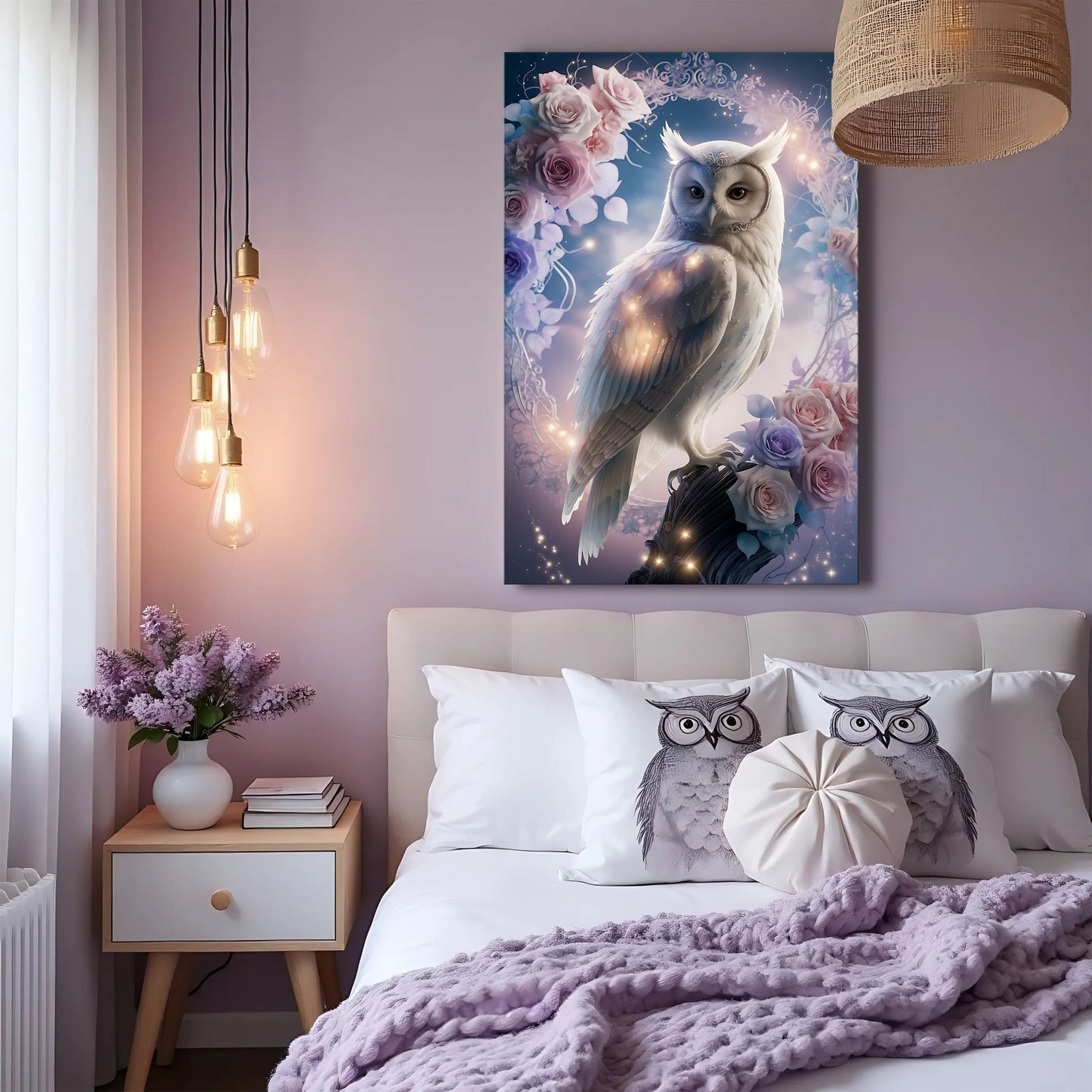 3D Owl Canvas Wall Art
