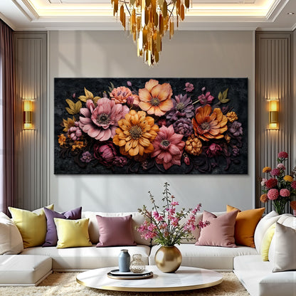 Colorful Realistic Floral Canvas Wall Art