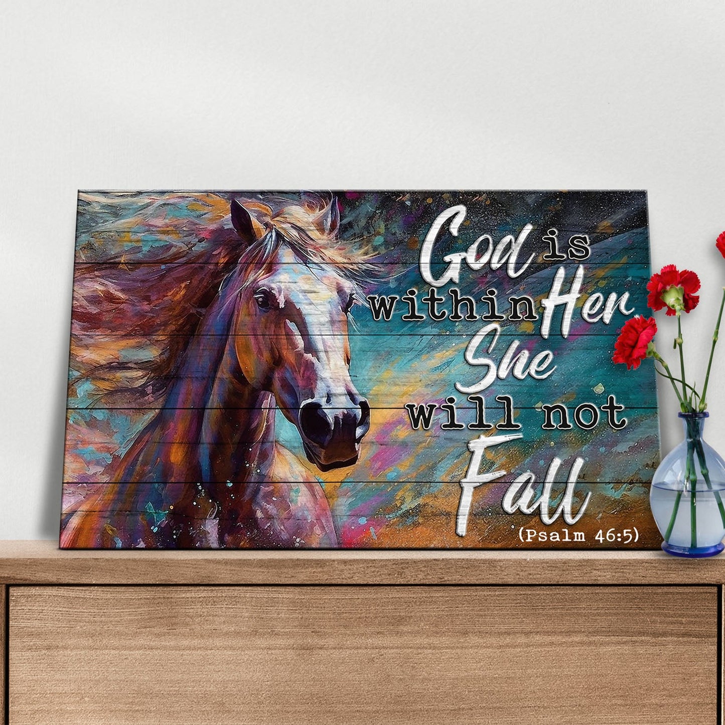 God Is Within Her She Will Not Fall - Psalm 46:5 Canvas Wall Art
