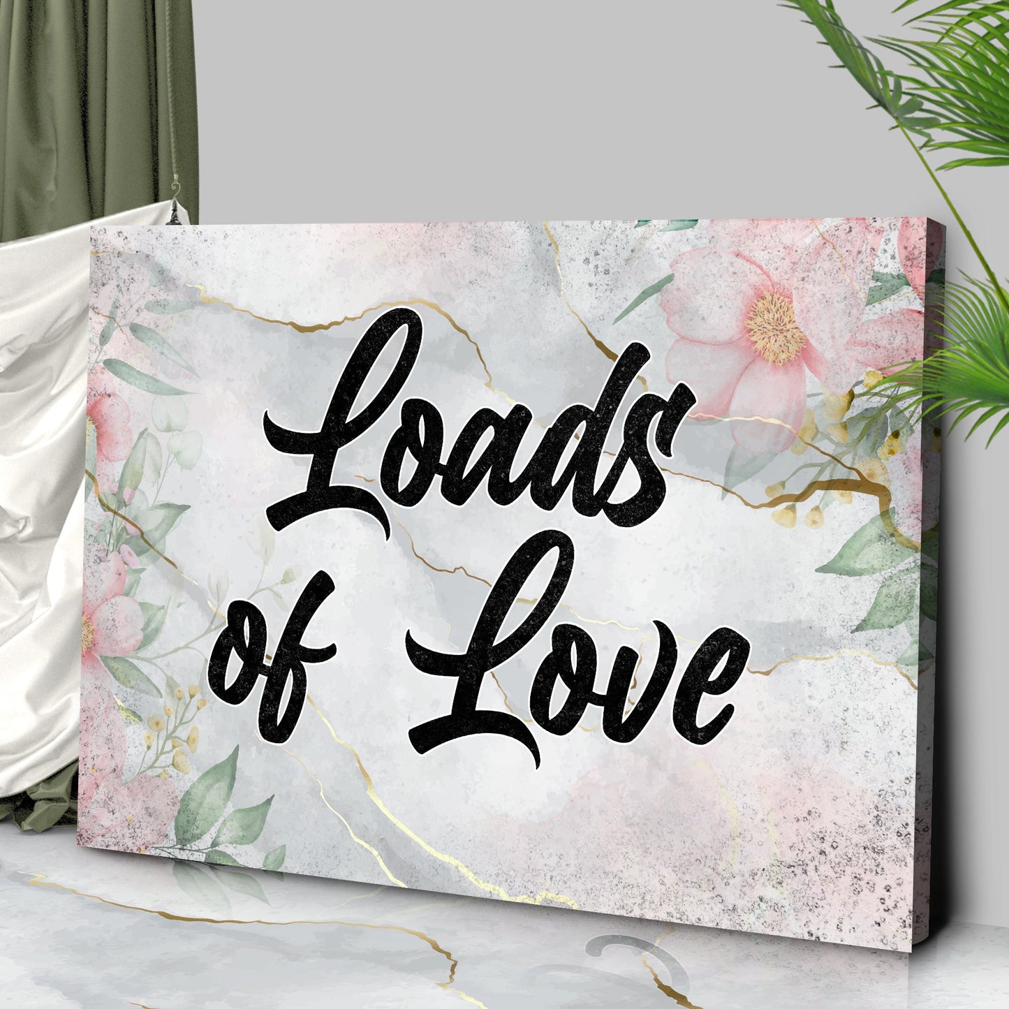 Rustic Valentine Love Saying Canvas Wall Art