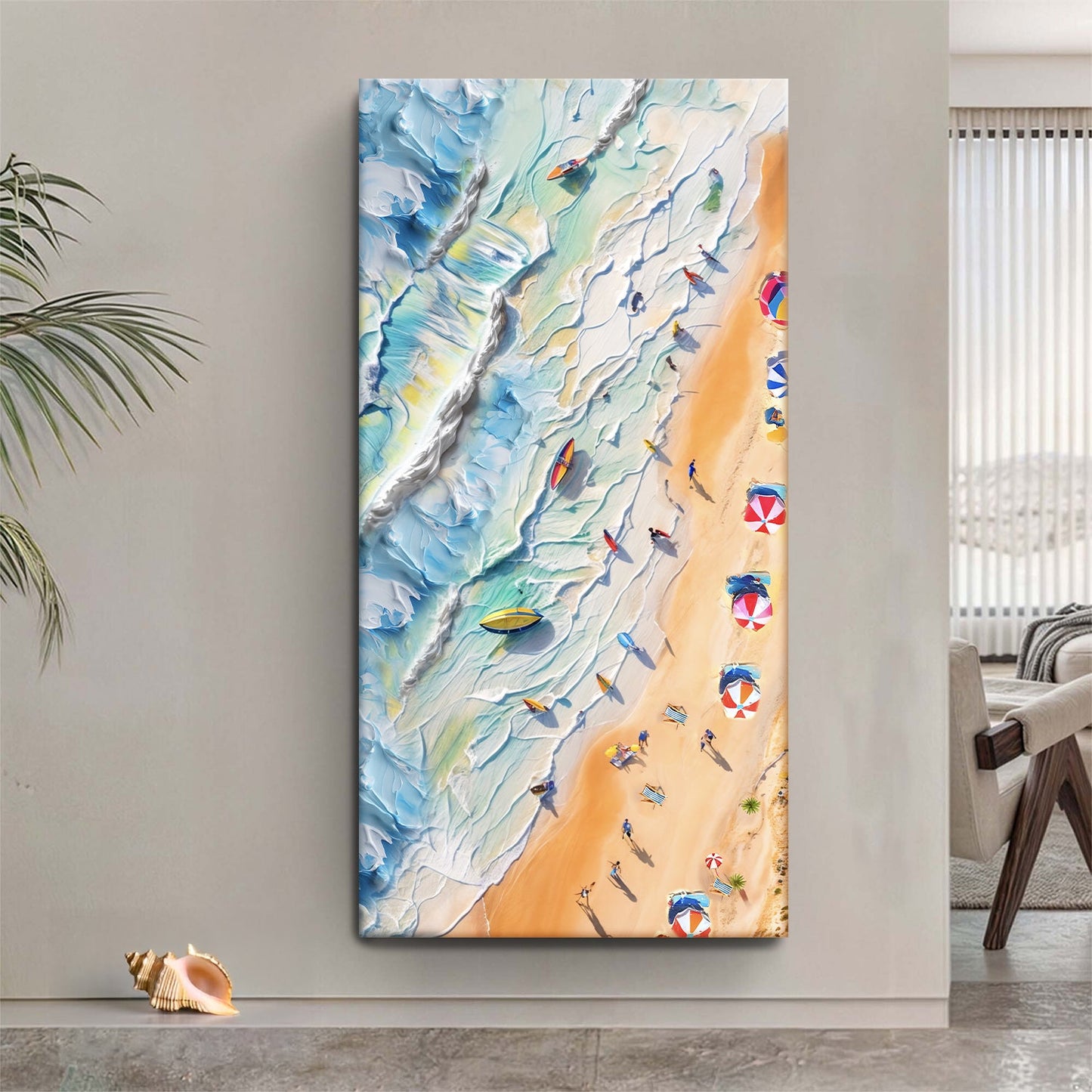 Beach Days Coastal Canvas Wall Art III