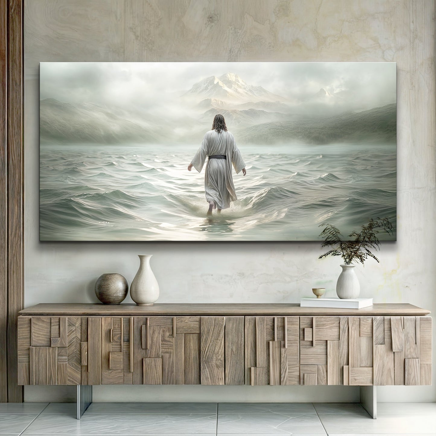 Walking on Water Faith Canvas Wall Art V