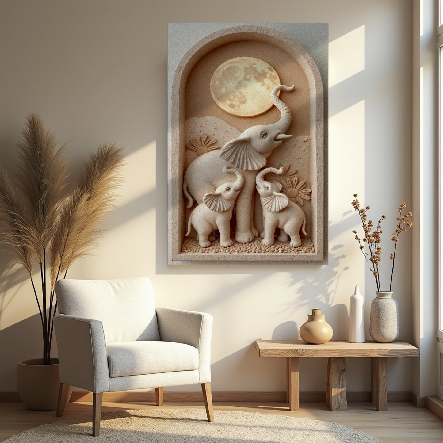 Elephant Harmony Canvas Wall Art