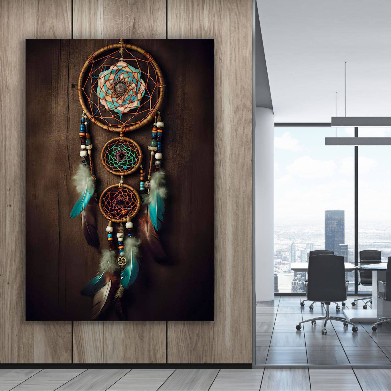 Whispering feathers wall art decor with organic texture
