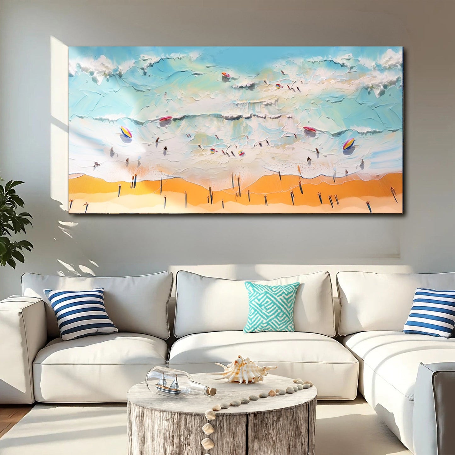 Beach Days Coastal Canvas Wall Art VI