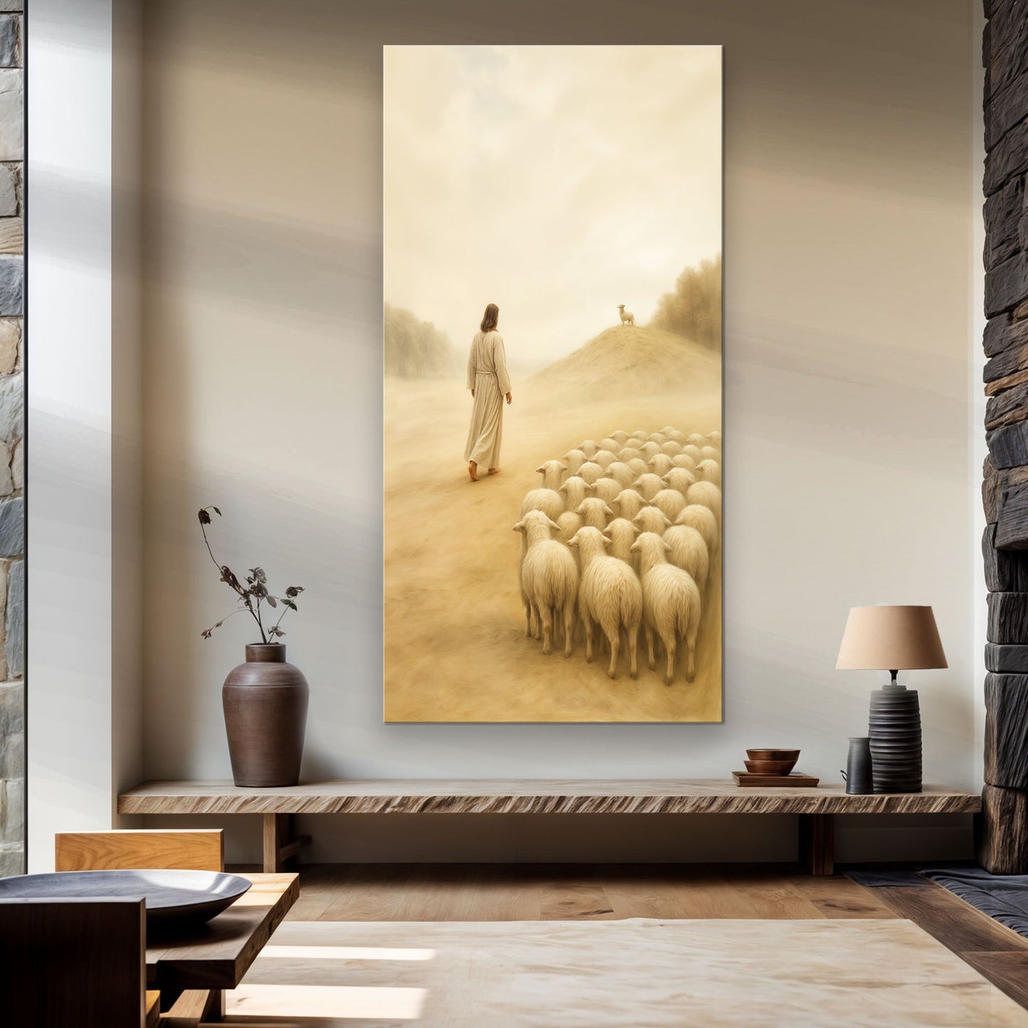 Faith scripture canvas wall art with clean lettering