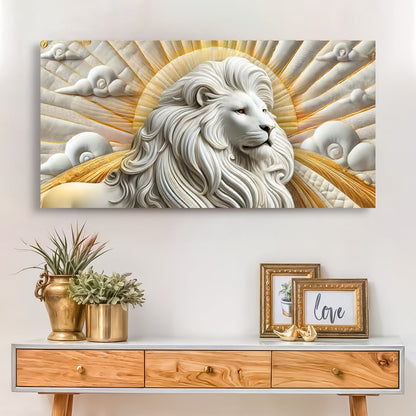 3D majestic lion canvas wall art design three