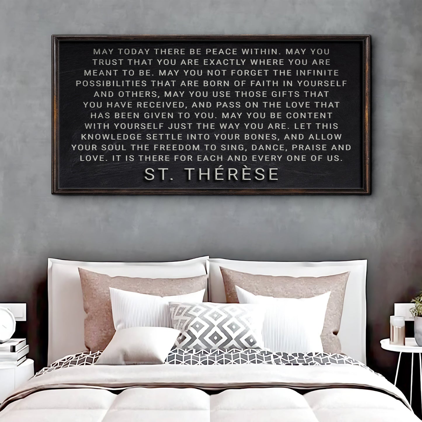May Today There Be Peace Within inspirational canvas wall art — peace quote sign