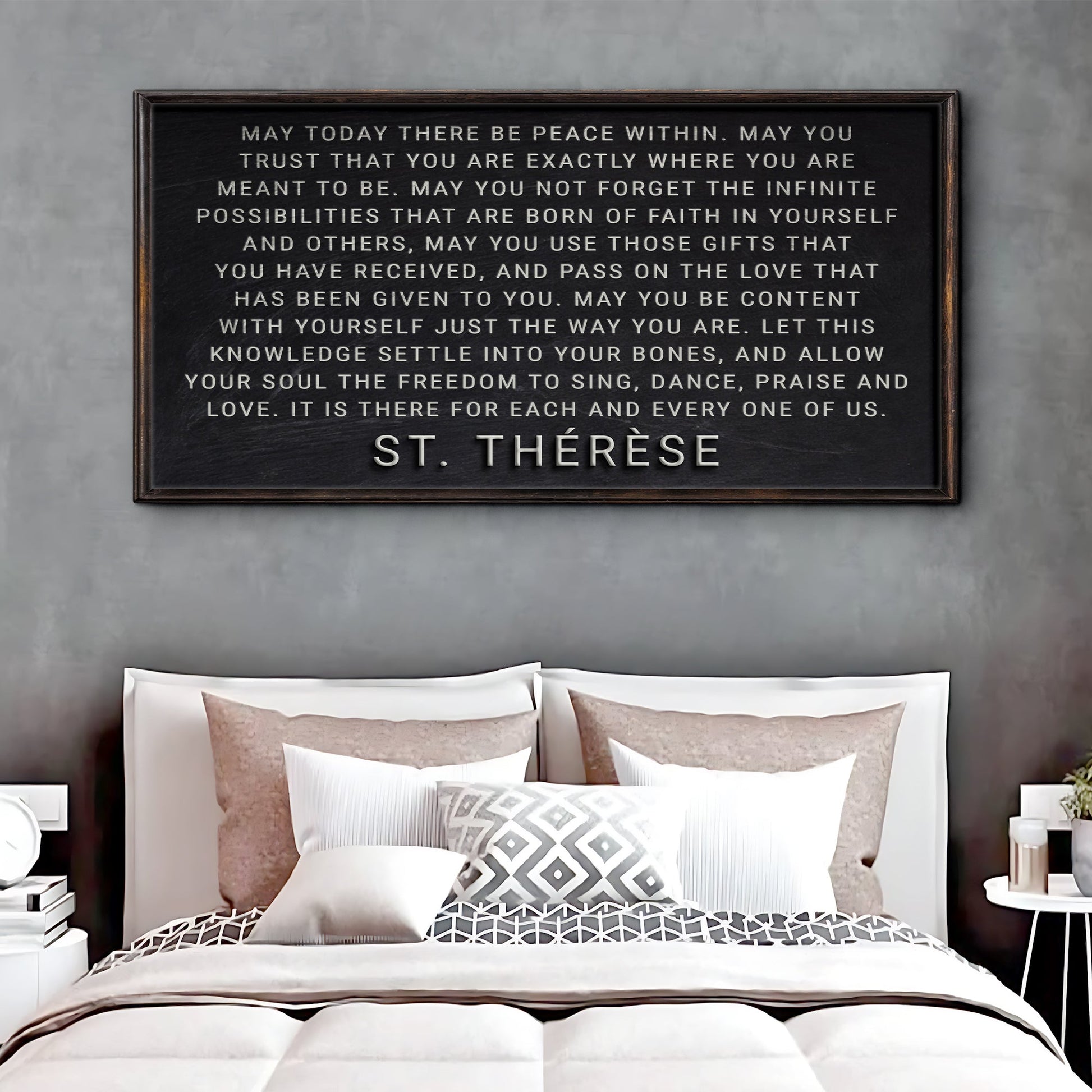 May Today There Be Peace Within inspirational canvas wall art — peace quote sign