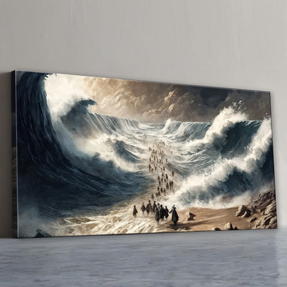 The Parting faith canvas wall art IV panoramic format spiritual scene, gallery-wrapped