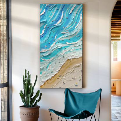 Beach Days coastal canvas wall art