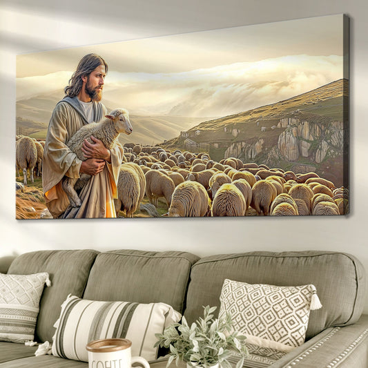 Faith wall art canvas print with clear lettering