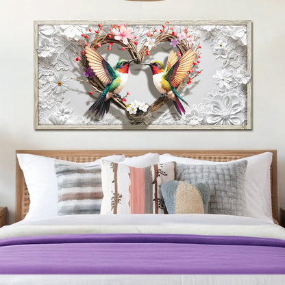 3D hummingbirds canvas wall art design four