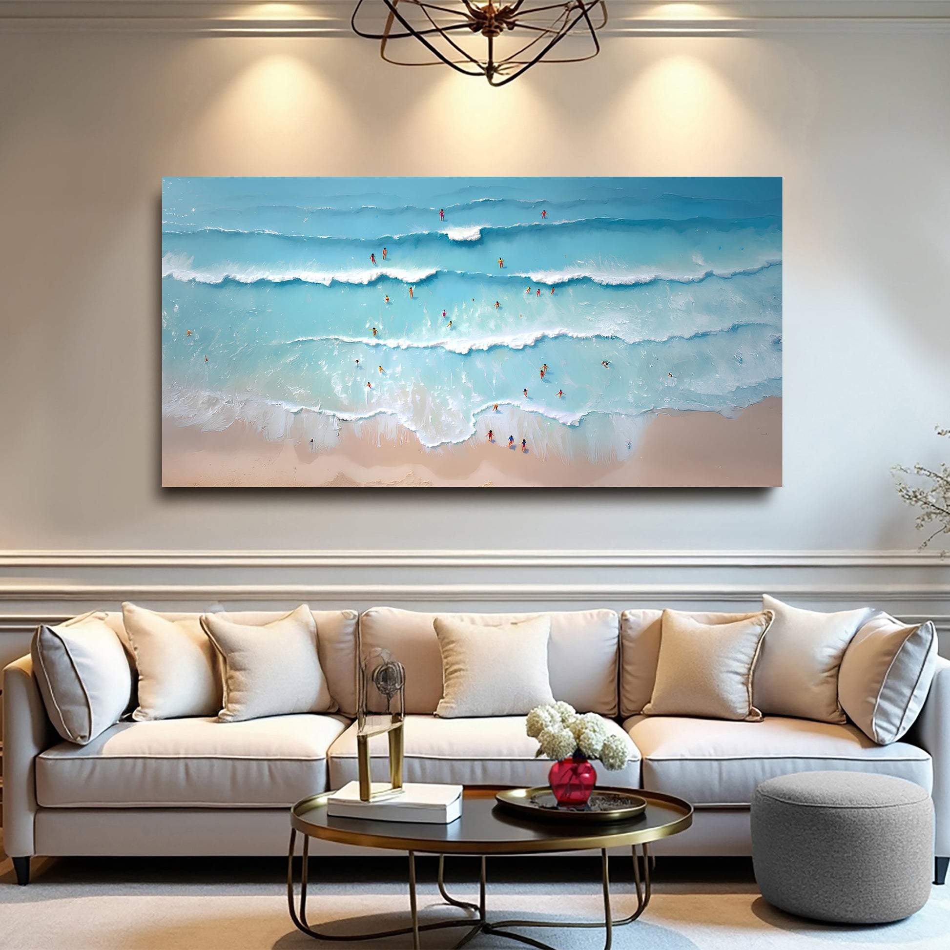 Beach Days coastal canvas wall art