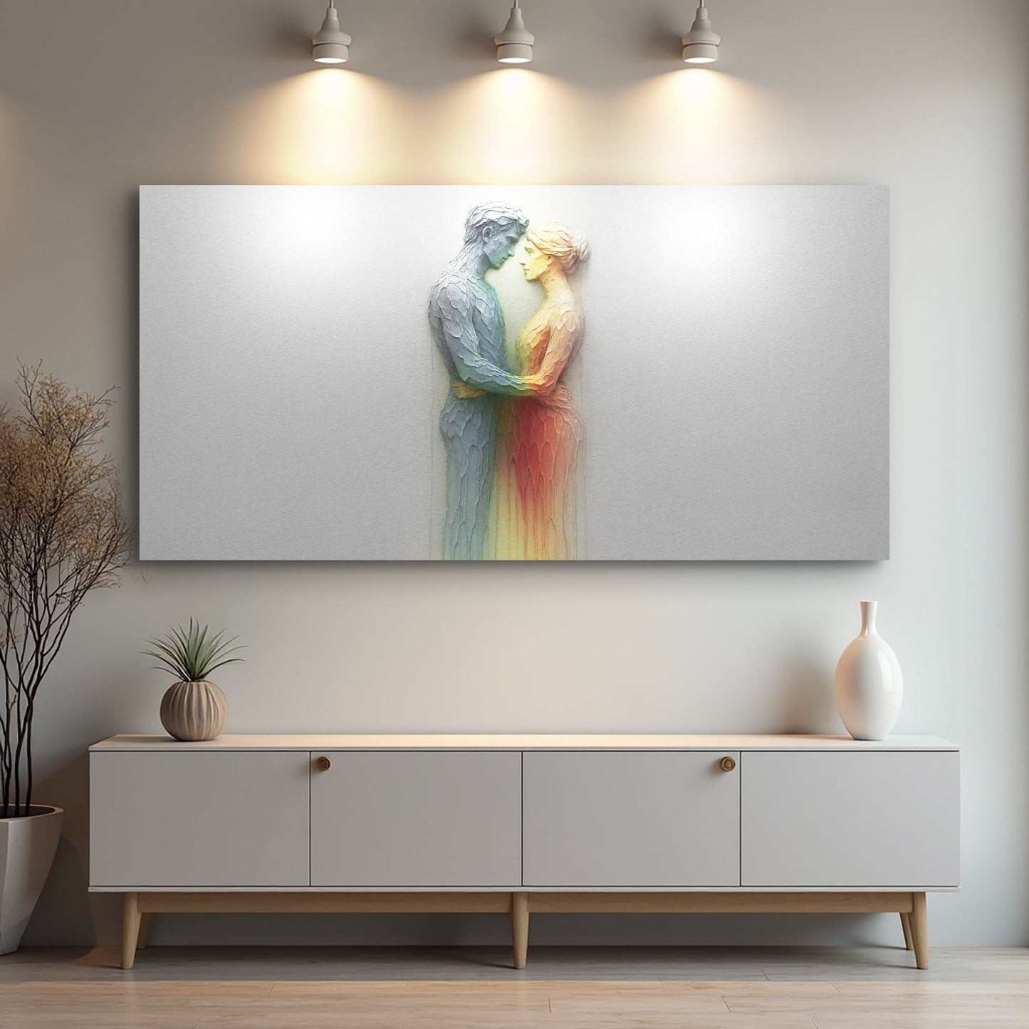 Find Romance abstract canvas wall art in warm evocative palette