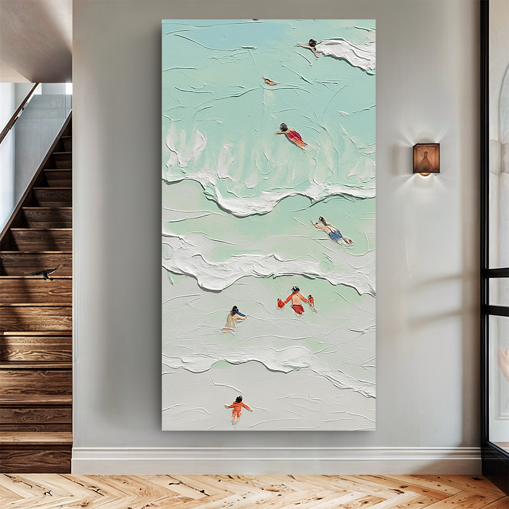 Beach Days coastal canvas wall art