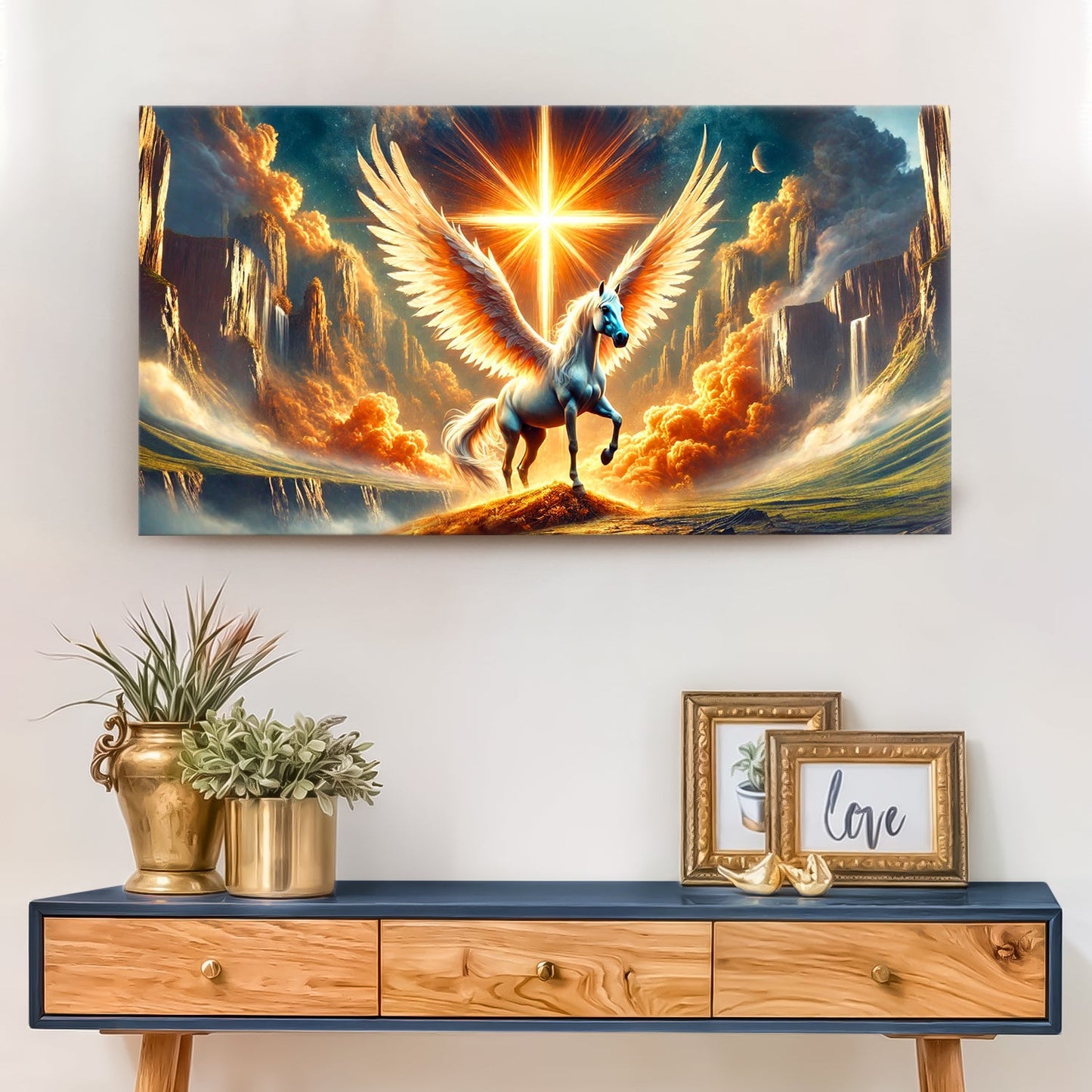 3D horse faith canvas wall art design five
