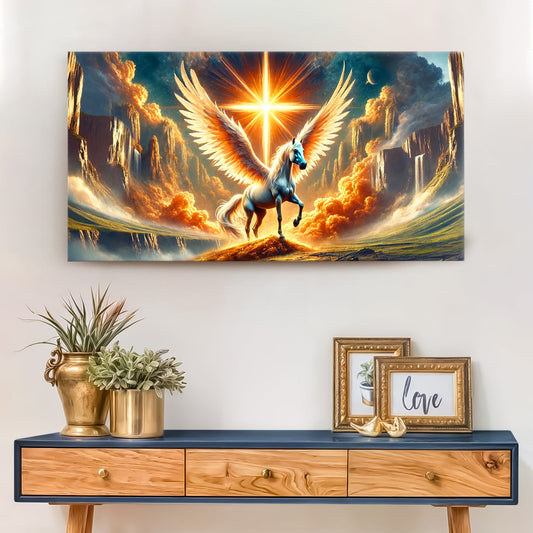 3D horse faith canvas wall art design five