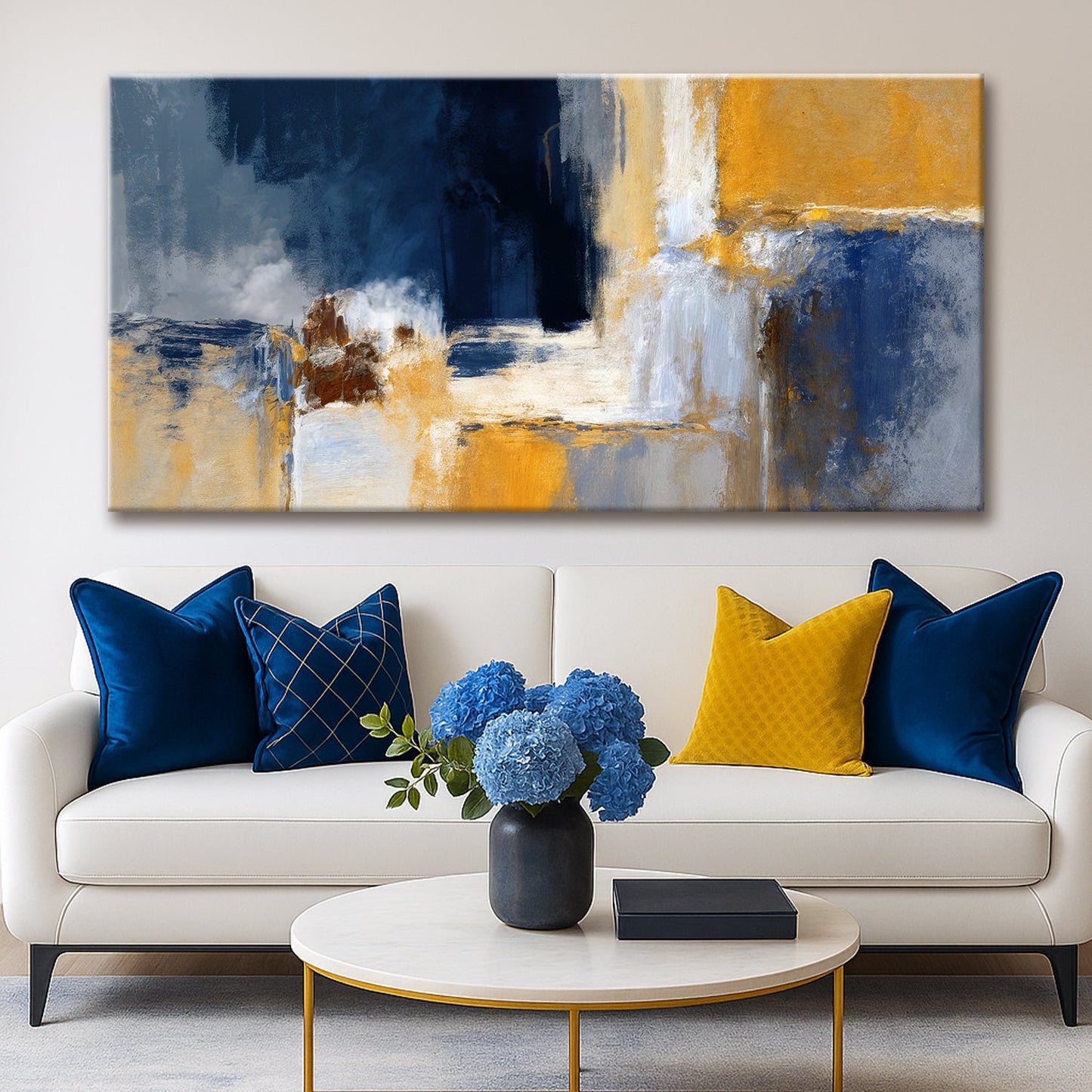 Abstract Geometric Lines Canvas Wall Art