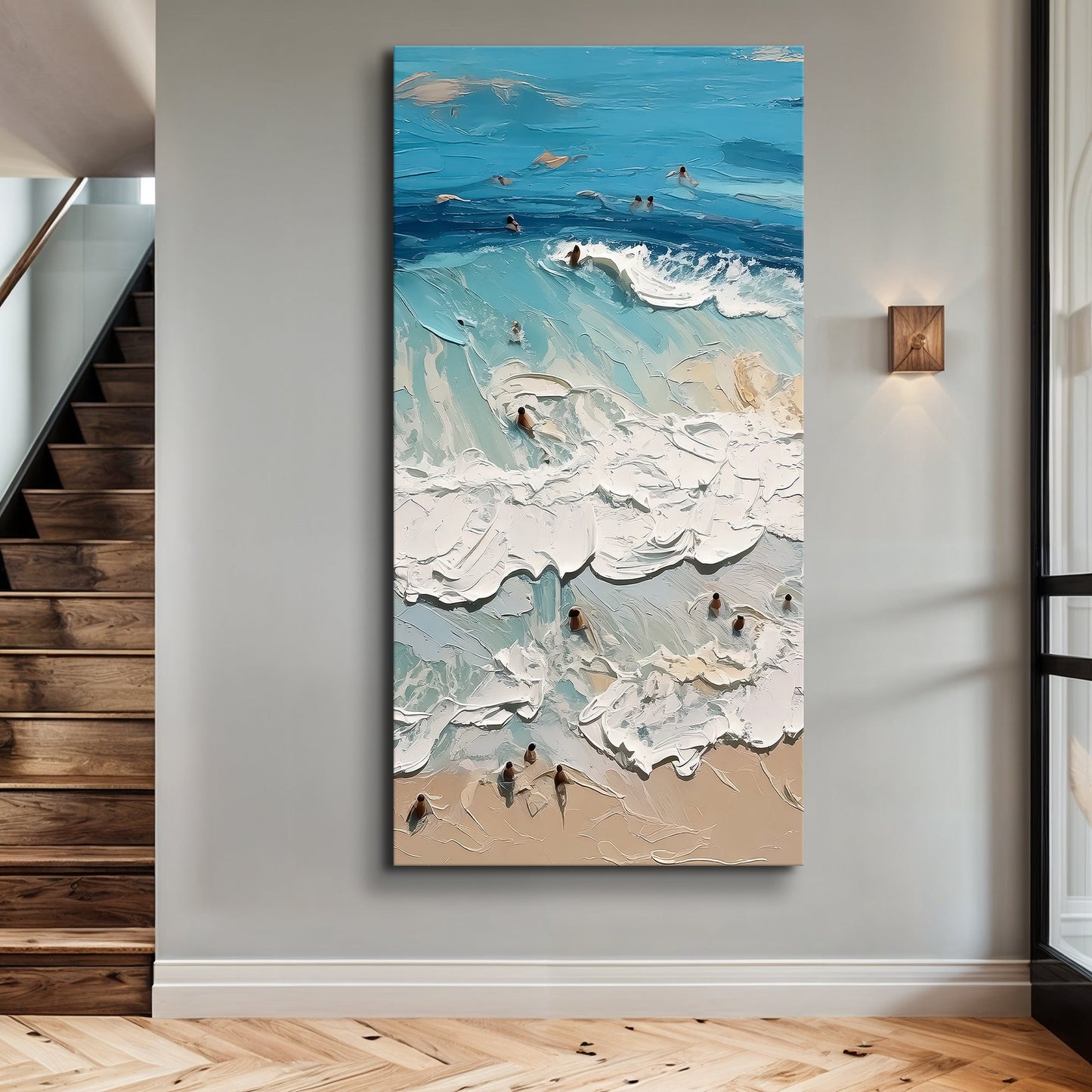 Beach Days coastal canvas wall art