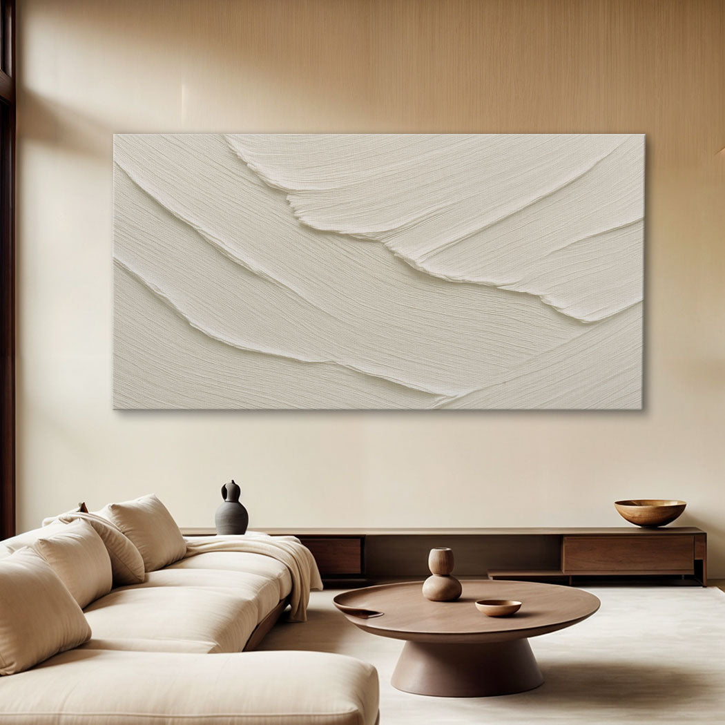 Abstract minimalist wave canvas wall art
