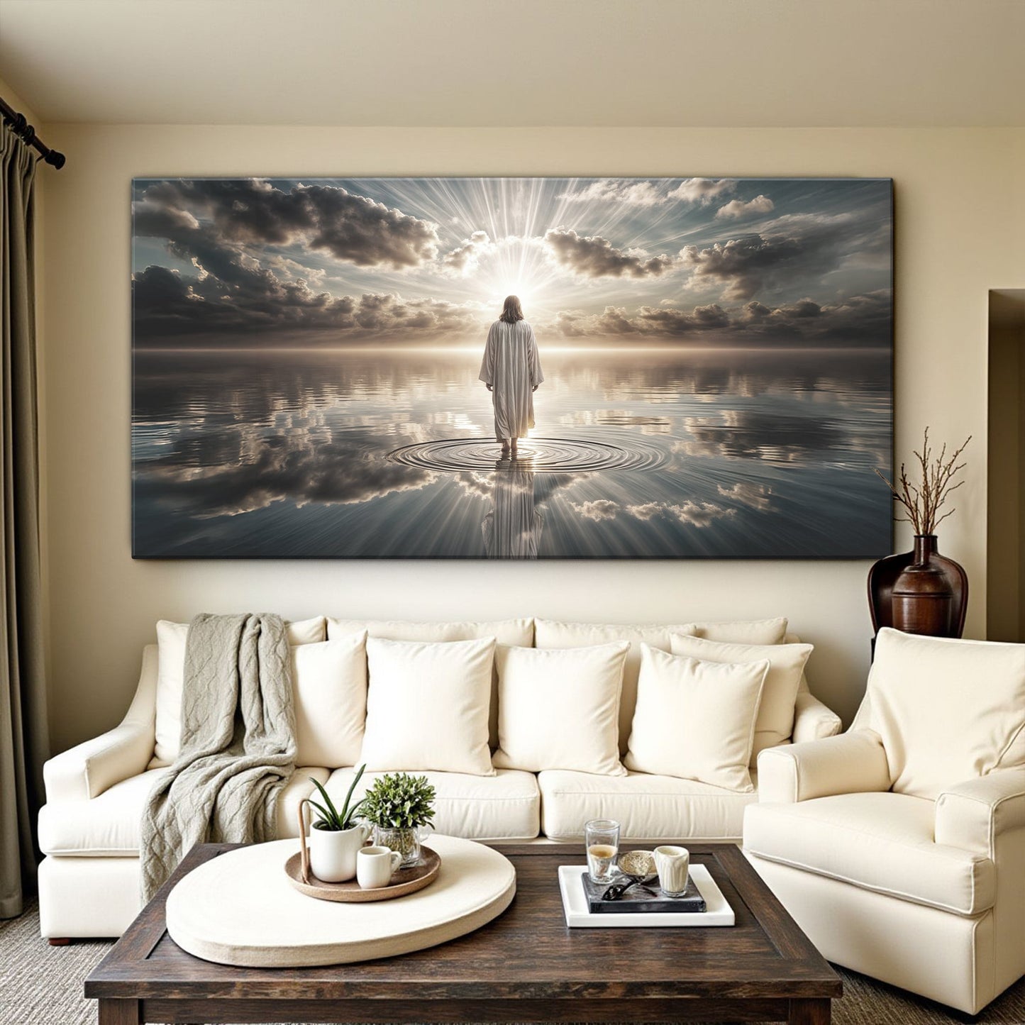 Walking on Water Faith Canvas Wall Art II