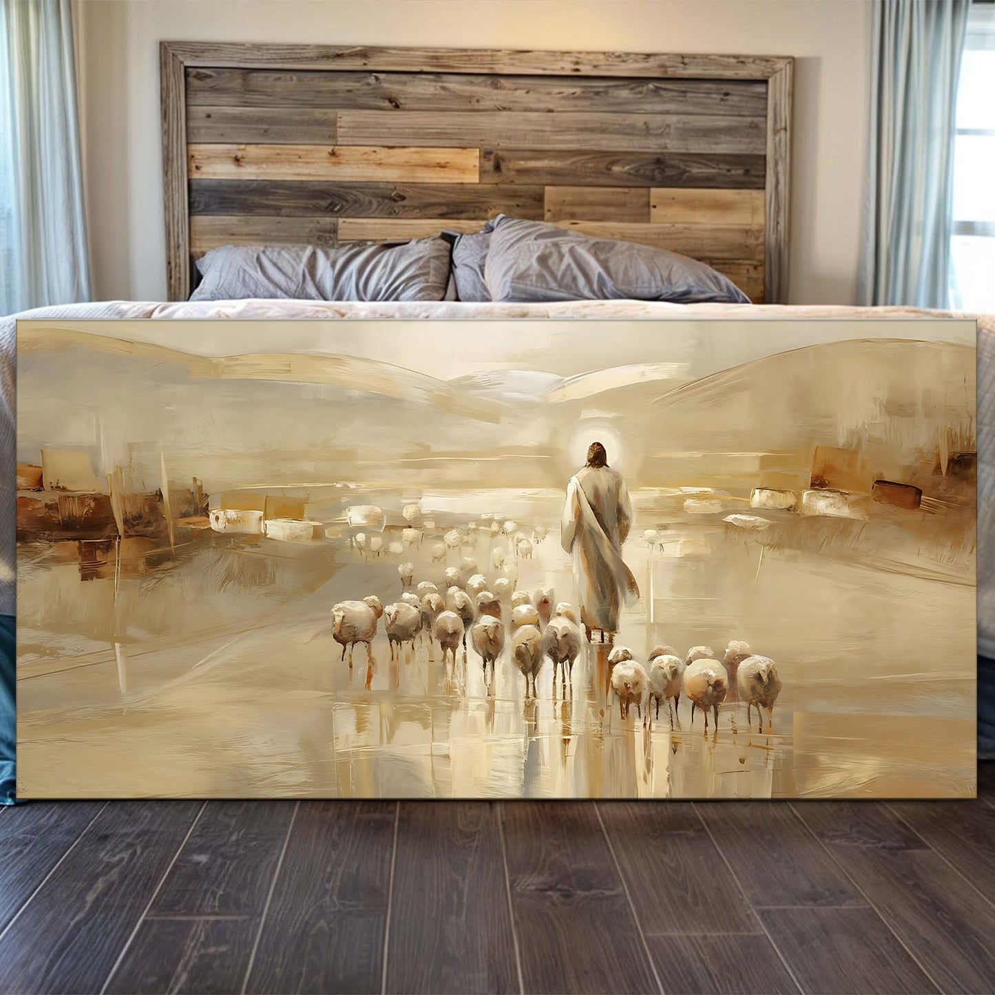 Faith scripture wall art canvas with clean lettering