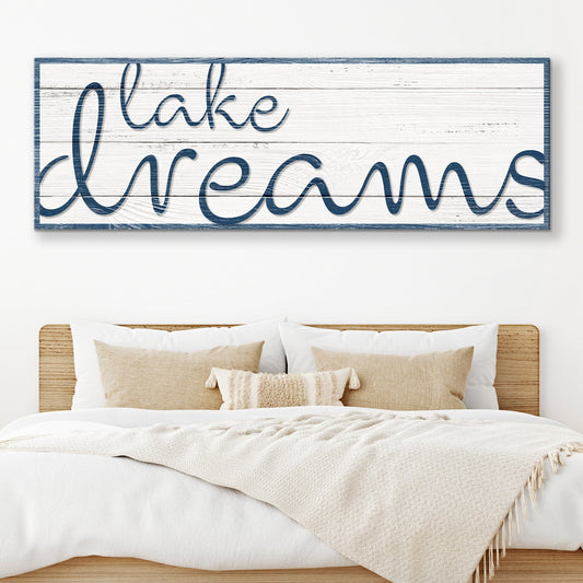 Lake Dreams nautical canvas wall art - UV-resistant ink gallery wrapped ready to hang