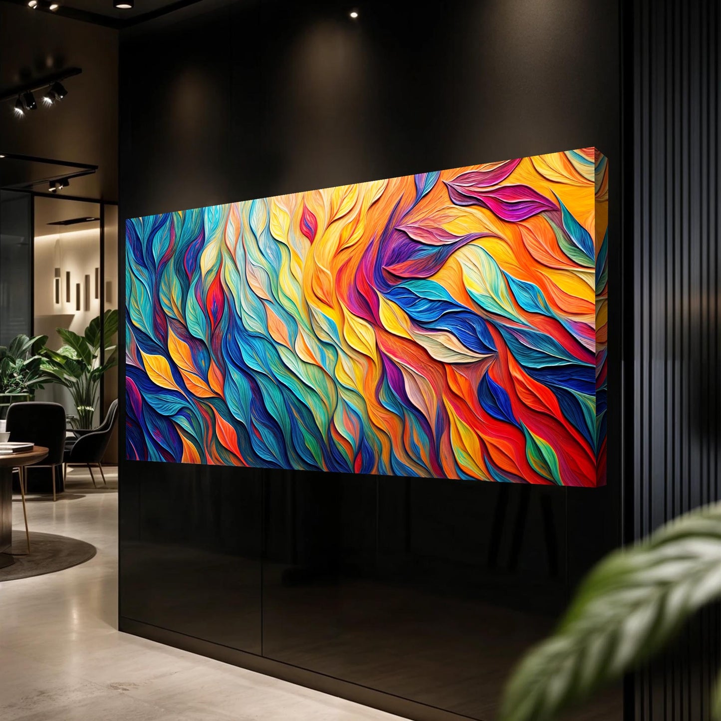 Chroma Whispers soft abstract canvas wall art with gentle color gradients, modern decor