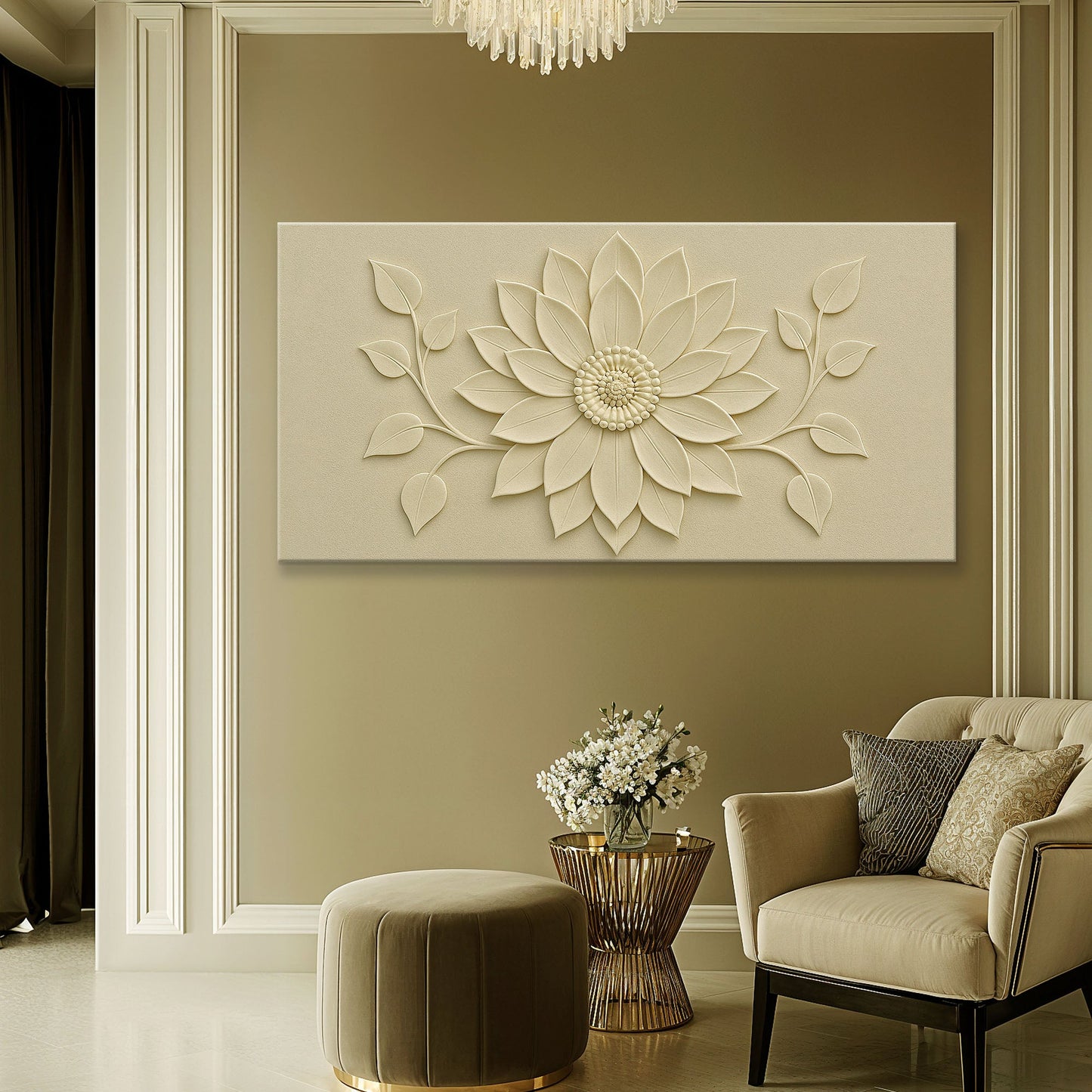 Floral Abstract Canvas Wall Art - Botanical Decor