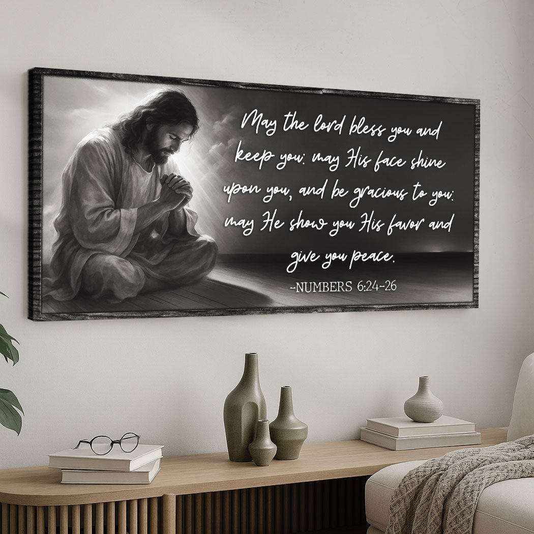 Numbers 6:24-26 May the Lord Bless You canvas faith sign