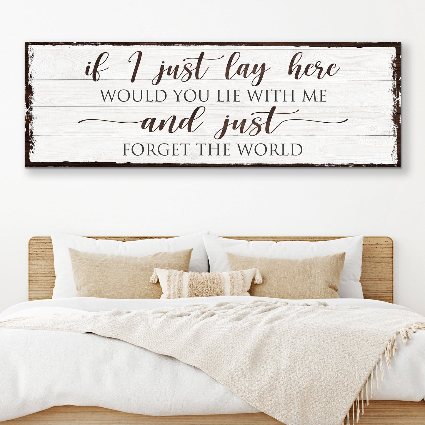 Would You Lie With Me Romantic Quote Canvas Sign