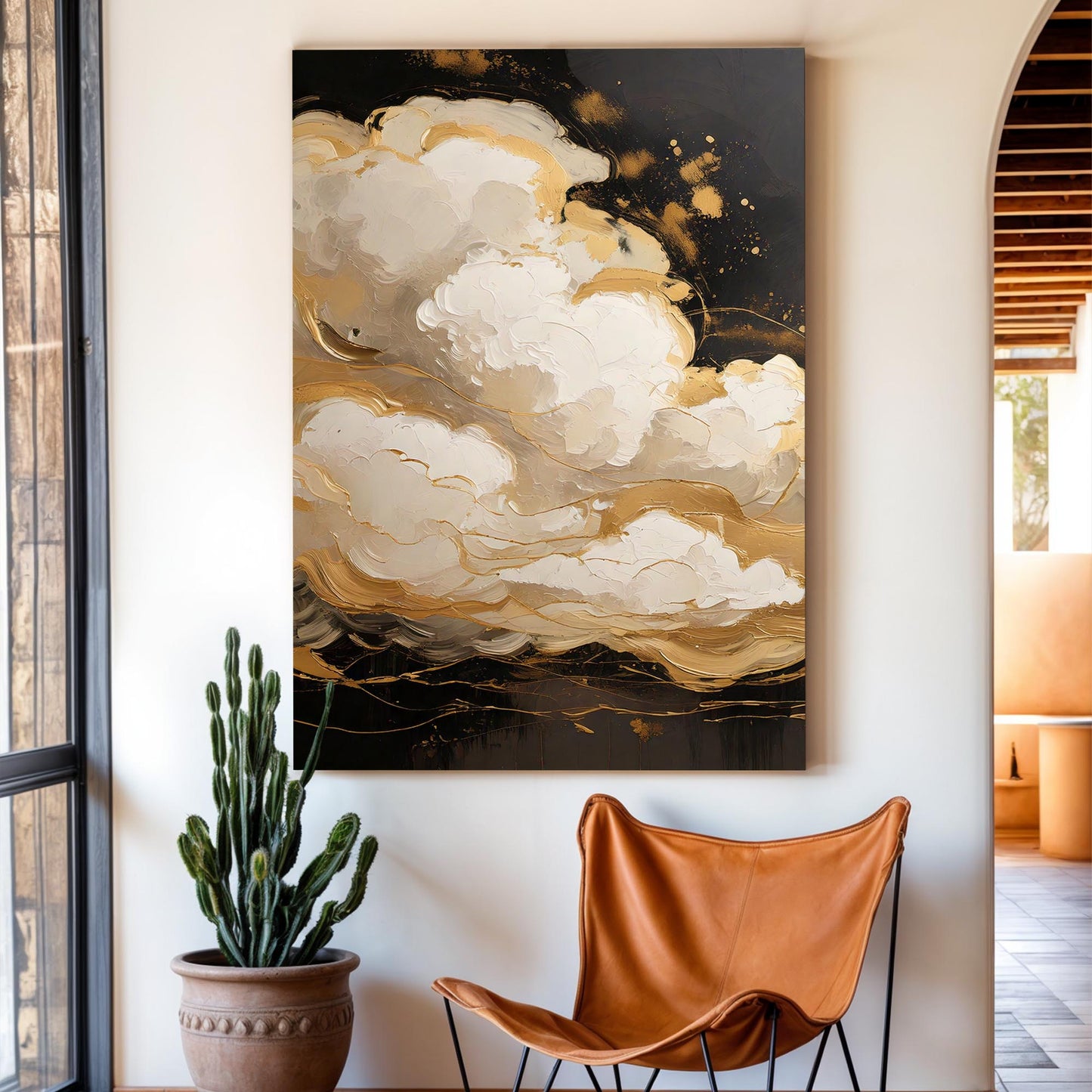 Auric Cloud Abstract Canvas Wall Art