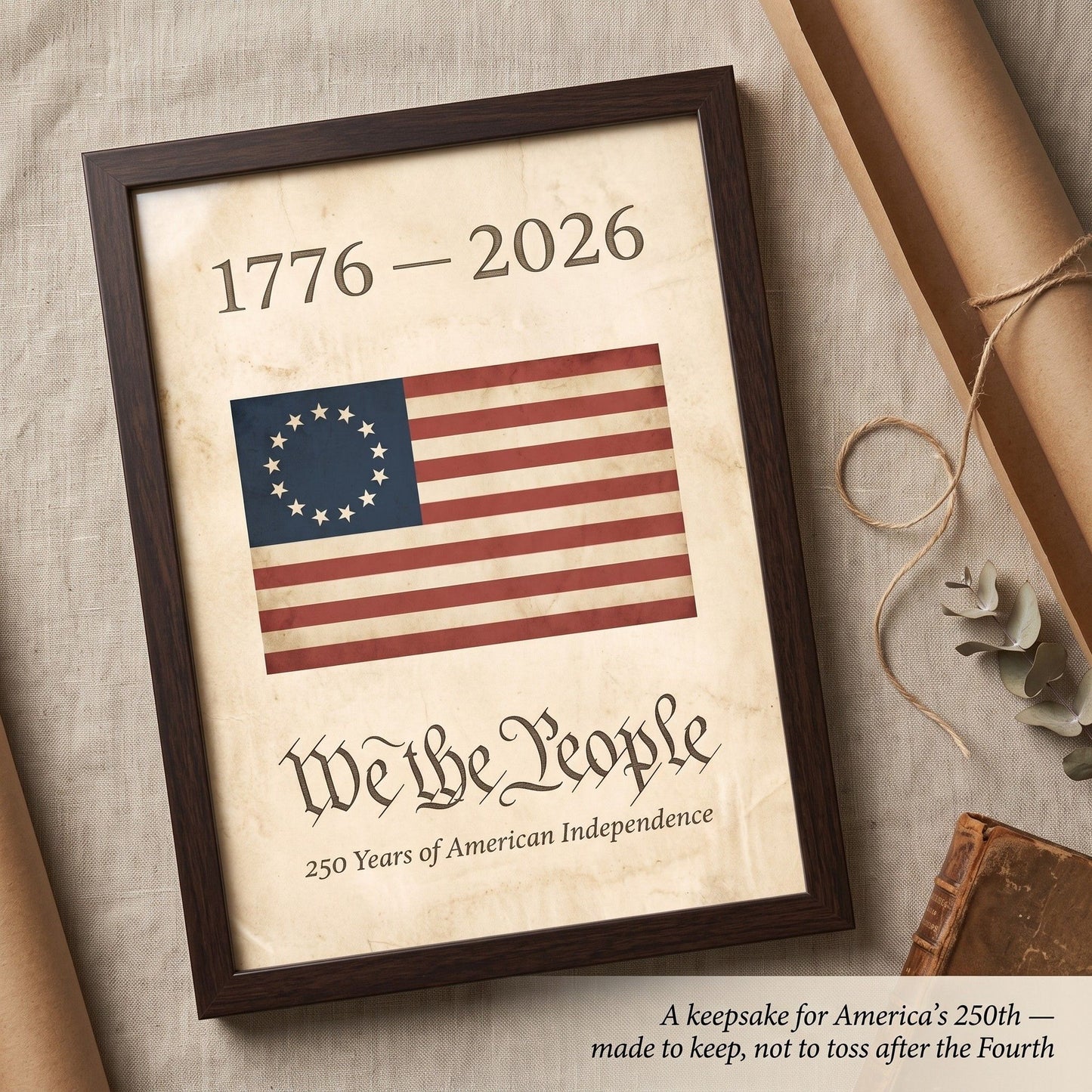 1776 American Flag Wall Art - We the People