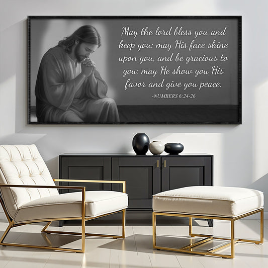 Numbers 6:24-26 Lord bless you and keep you scripture canvas sign