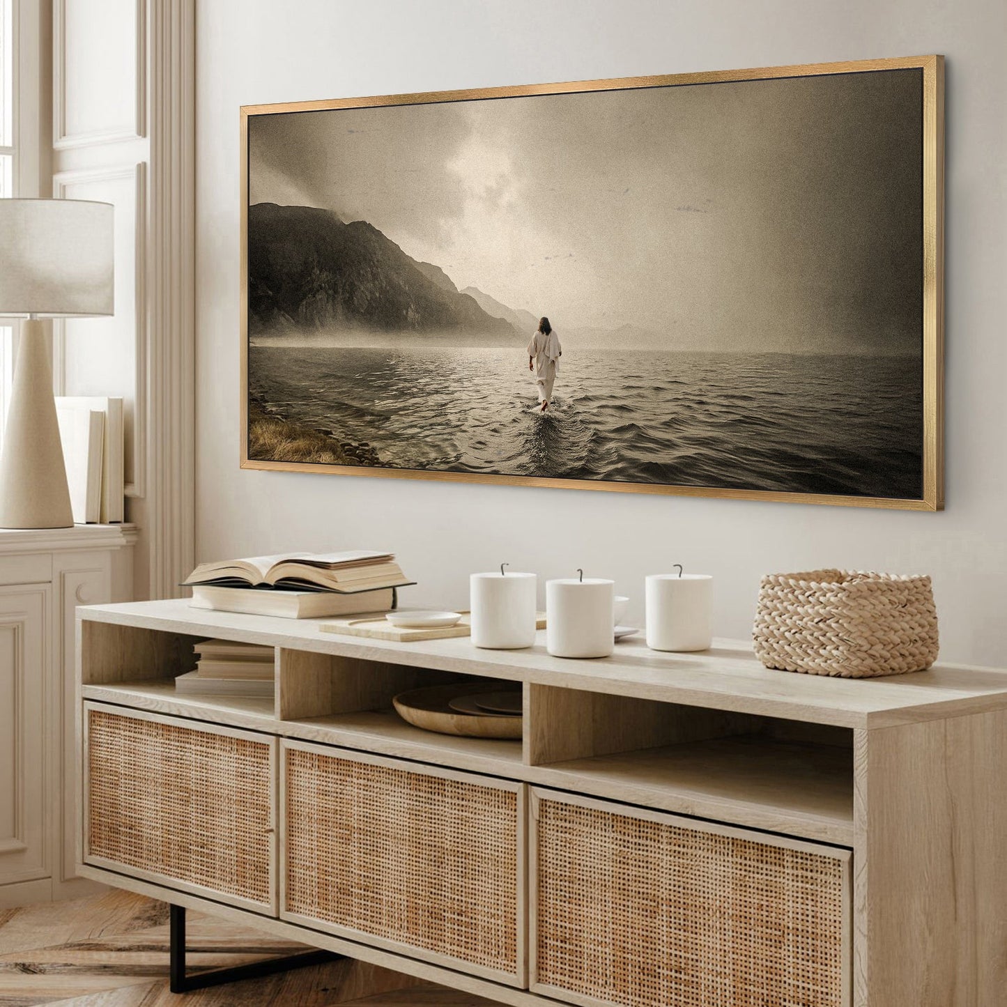 Walking On Water Faith Canvas Wall Art