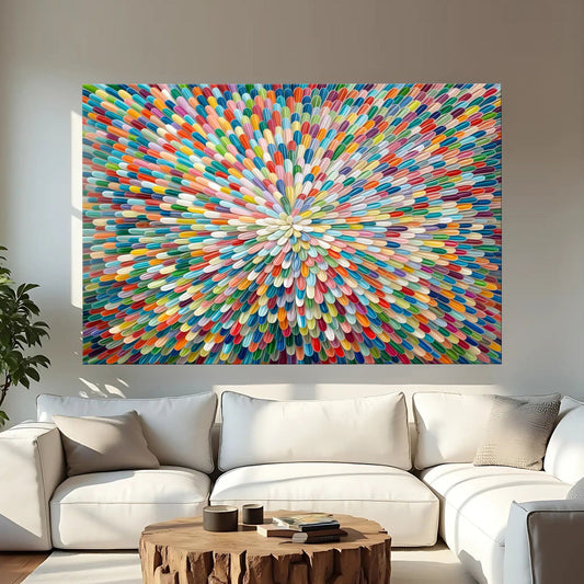 Radiant Bloom Abstract Canvas Wall Art