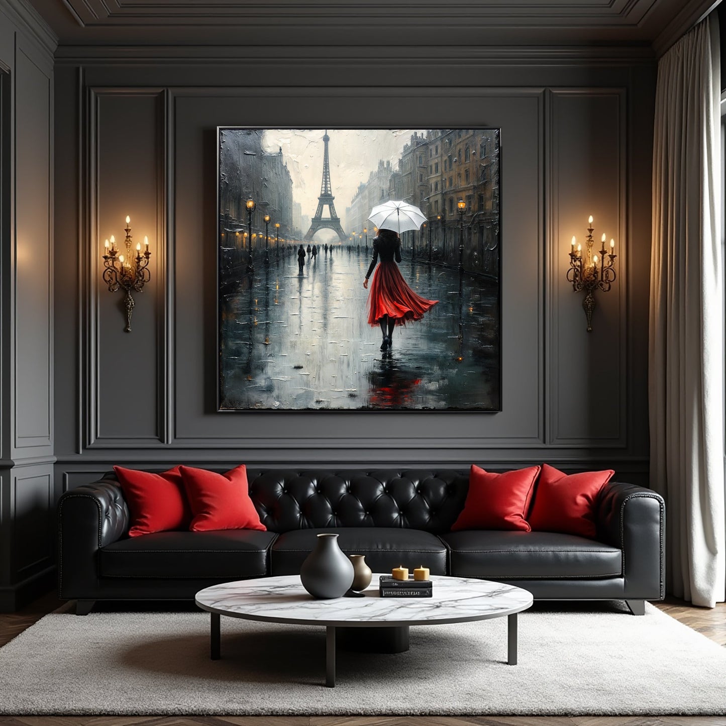 Paris Stroll Painting Canvas Wall Art