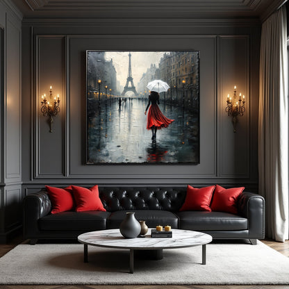 Paris Stroll Painting Canvas Wall Art