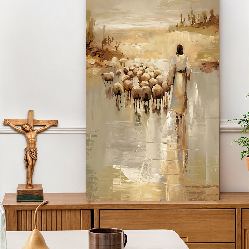 Faith inspired scripture canvas art with clear lettering
