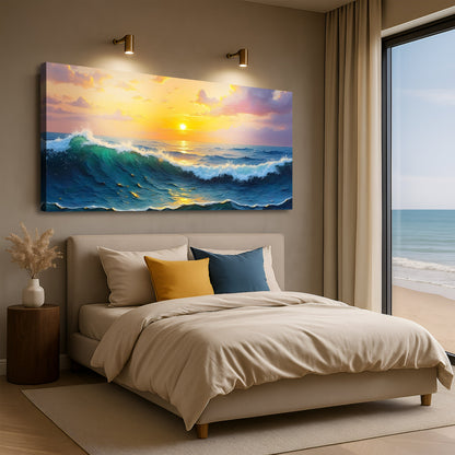 Waterscape Abstract Canvas Wall Art XII