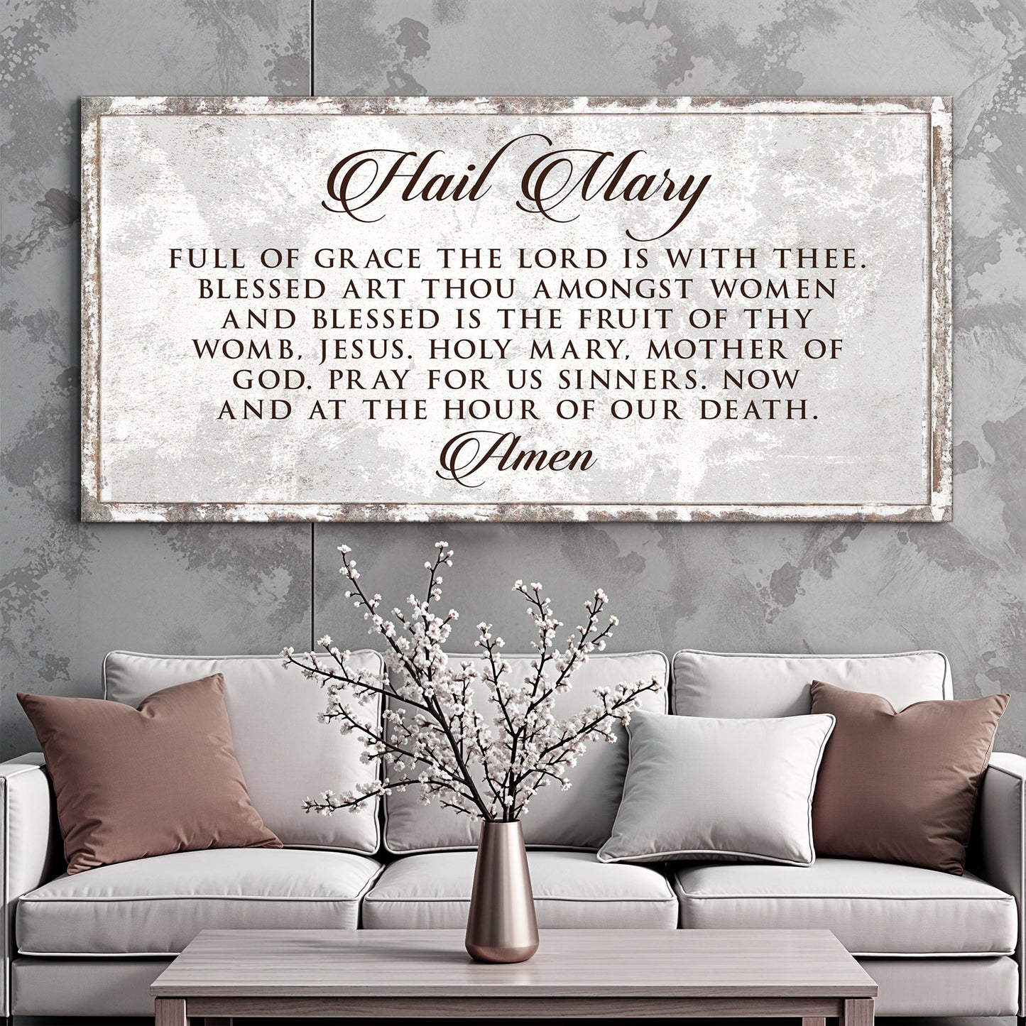 Hail Mary Faith Canvas Wall Art II