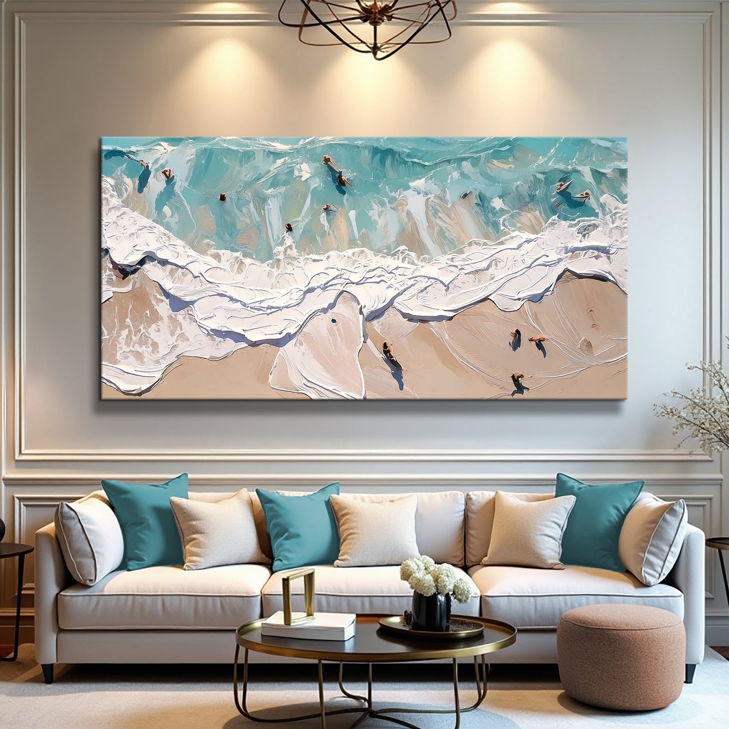 Beach Days coastal canvas wall art