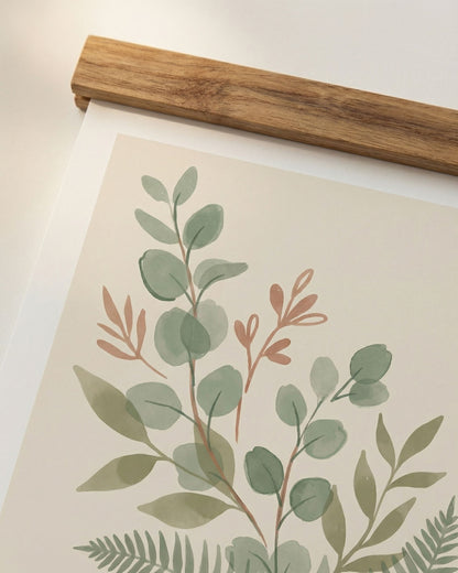 Sage Botanica Boho Botanical Print