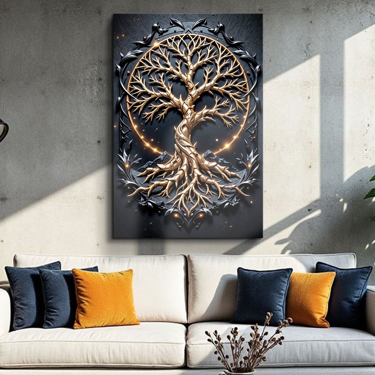 3D Celtic tree of life canvas wall art